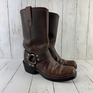 Durango Brown Harness Boot Distressed Full-Grain Leather Western Cowboy Size 7